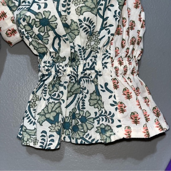 Sundance Cotton Boho Dainty Floral Fall Colors Print Long Sleeve Top Size Small - Picture 5 of 8